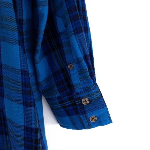 Merona • Blue Plaid Shirt Dress - Picture 5 of 10